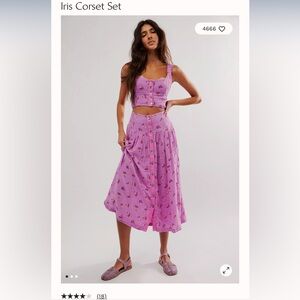 Free People Iris Corset and Skirt Set